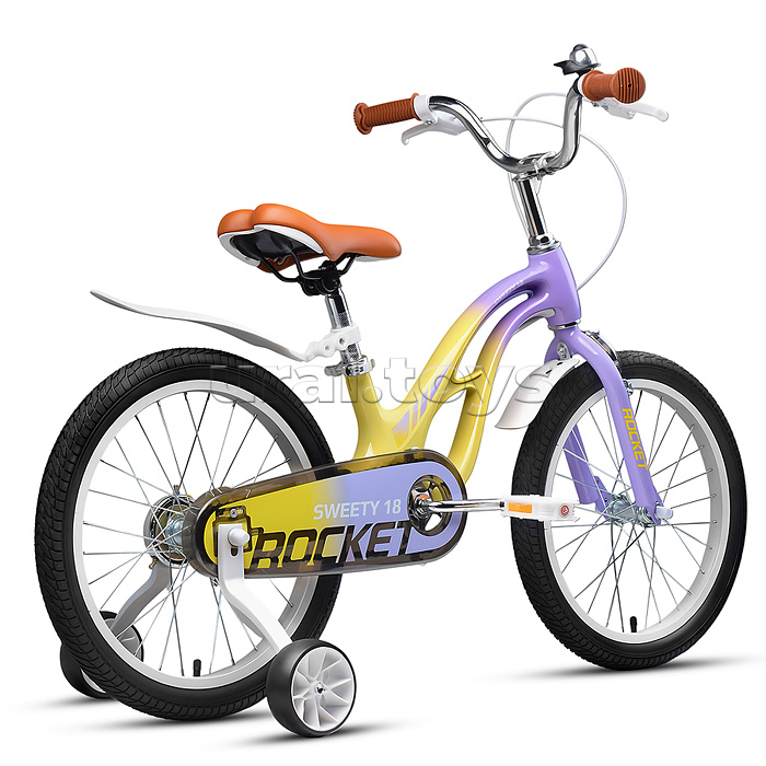 Велосипед 18" Rocket Sweety, цвет желто-фиолетовый