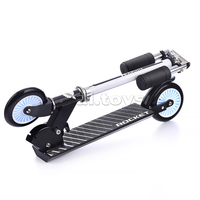 Самокат 2-х колесный ROCKET,колеса PU/ 125 мм,ABEC 7, черный
