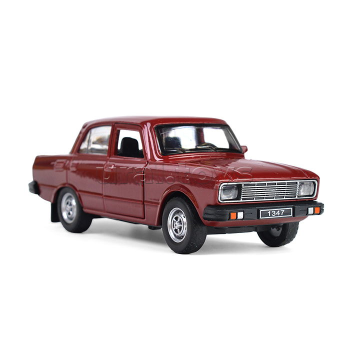 Машина металл АЗЛК "Москвич-2140sl",  12,5 см, (дв, баг, вишневый) инерц., в коробке