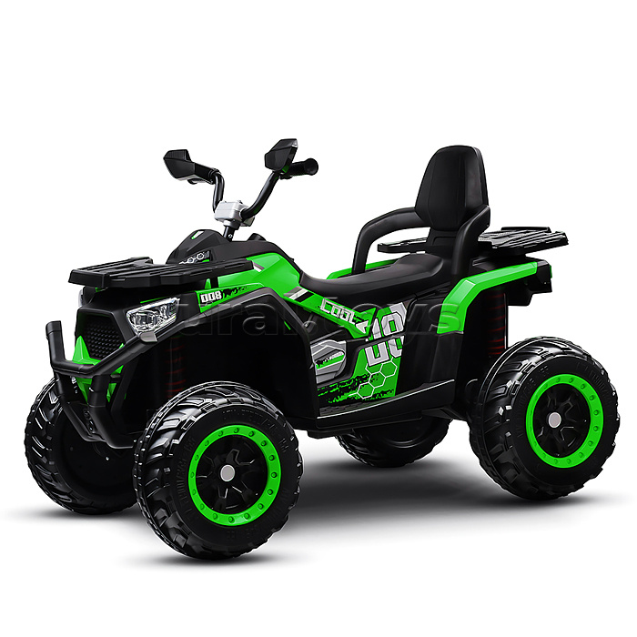 Электромобиль детский "Квадроцикл" (цвет черно-зеленый)