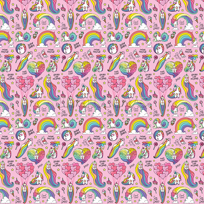 Упаковочная бумага глянц. 70*100см, "Unicorn", 80 г/м2, ассорти, 4 дизайна Упаковочная бумага глянц. 70*100см, "Unicorn", 80 г/м2, ассорти, 4 дизайна