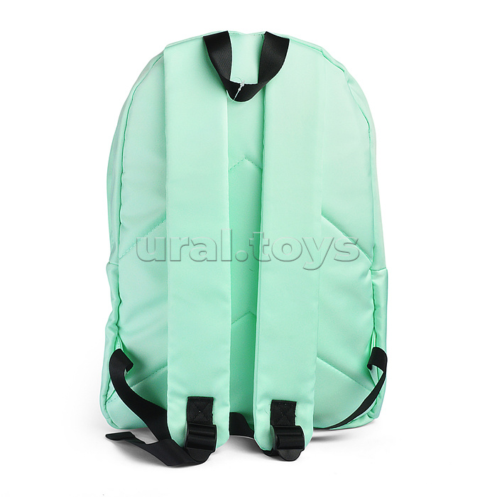 Рюкзак "Color Balance" подростковый 40x29x17 см (14 л) 250 г, нейлон, подклад, 1 отделение на молнии, 1 передний карман, аппликация из каучука, мятный Рюкзак "Color Balance" подростковый 40x29x17 см (14 л) 250 г, нейлон, подклад, 1 отделение на молнии, 1 передний карман, аппликация из каучука, мятный