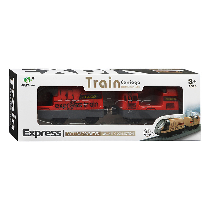 Поезд "Exspress train" красный, в коробке
