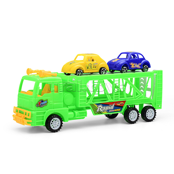 Автовоз с гоночным авто, под колпаком