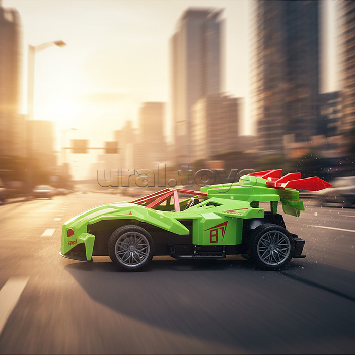 Машина "Супер гонщик" р/у, 27 MHz (свет, звук, USB) в коробке