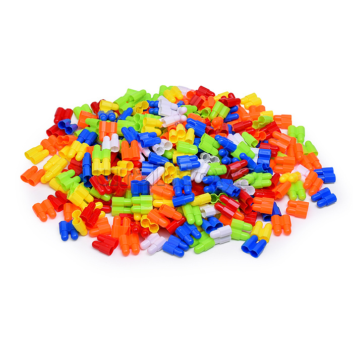 Конструктор "Веселая тележка" цвет синий (320 дет.)