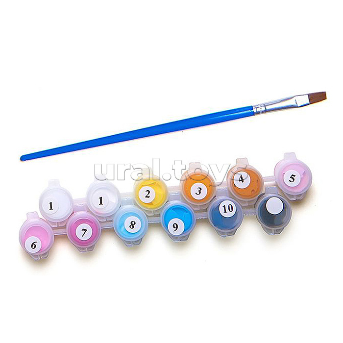 Картина по номерам 15х20 "Солнечный букет" (11 цветов )