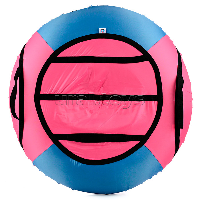 Санки-ватрушка, серия "Эконом", 100см. голубой-яркий розовый (в пакете)