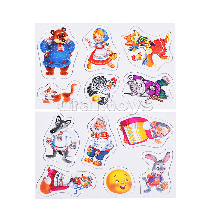 Сказки. Развивающие магниты в коробке с европодвесом.