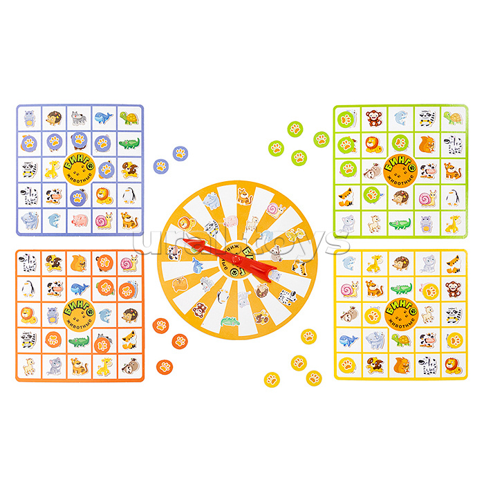 Игра настольная "Бинго. Животные" Игра настольная "Бинго. Животные"