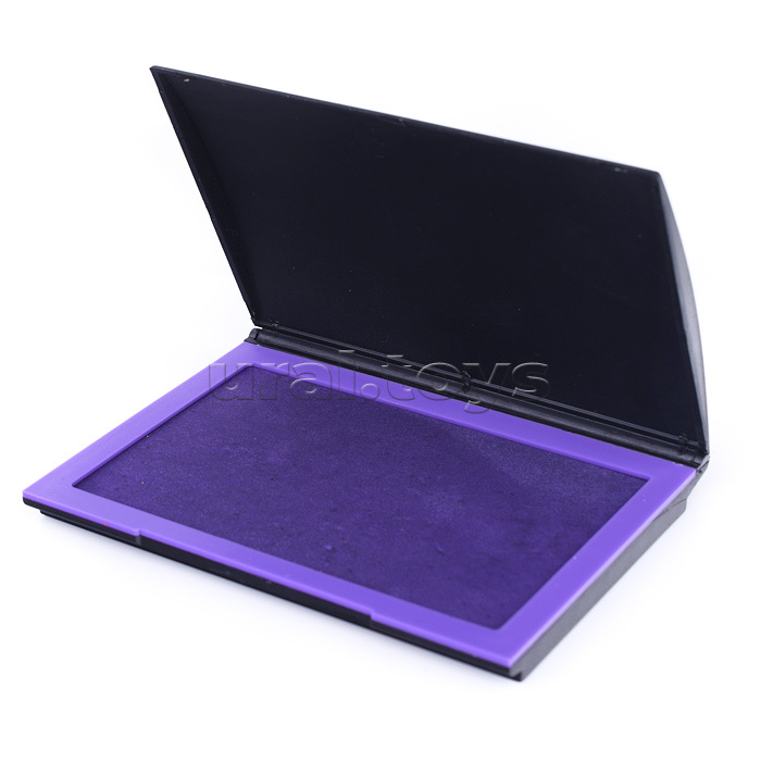 Штемпельная подушка, 110x70 мм, на гелевой основе, фиолетовая, в картонной коробке