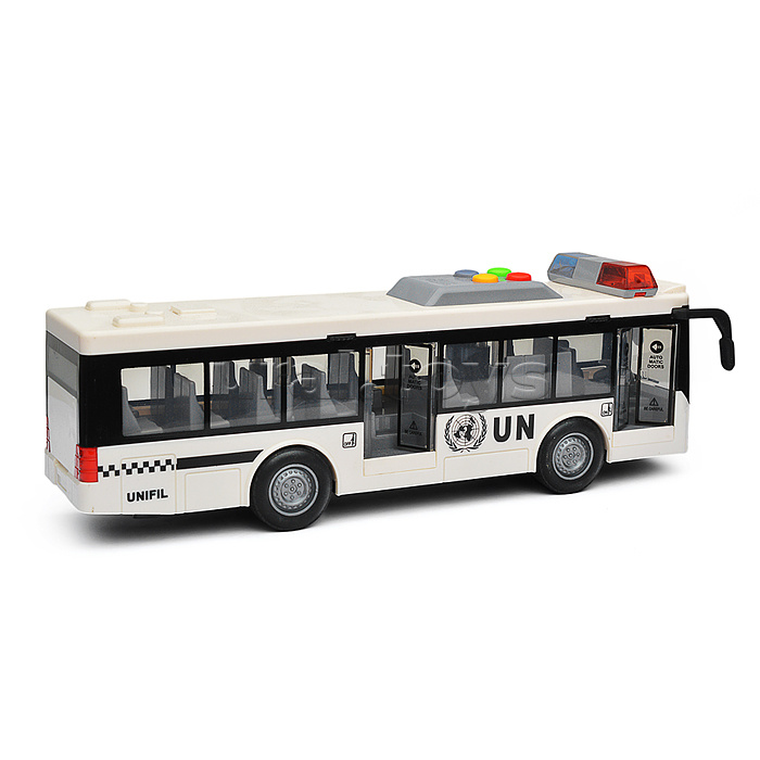 Автобус "Военный" на батарейках, в коробке