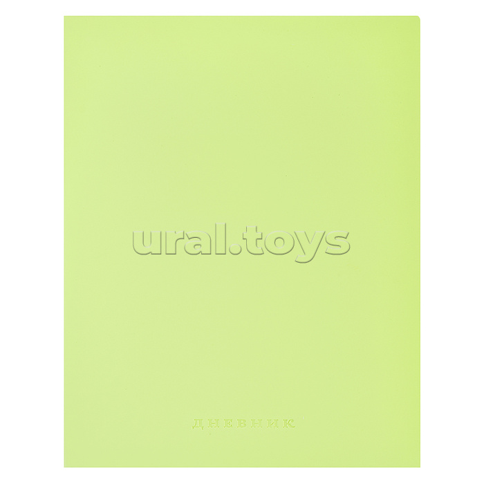 Дневник "Light green soft touch" универсальный блок, 48 листов, кремовая бумага 80 г/м², печать в 1 краску, мягкая обложка из искусственной кожи, термо тиснение, 1 ляссе