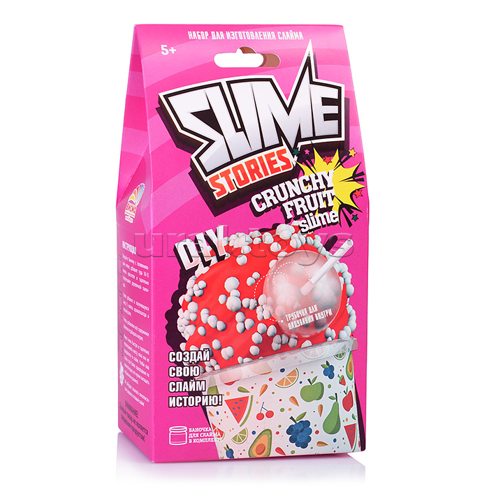 Набор для опытов и экспериментов серия "Юный химик" Slime Stories. Crunchy fruit