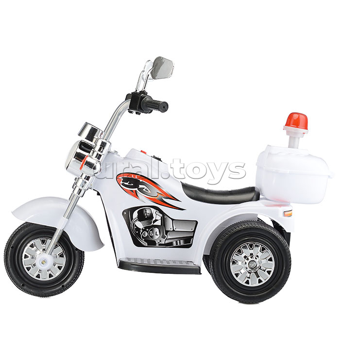 Детский электромотоцикл ROCKET "Чоппер",1 мотор 20 ВТ, белый
