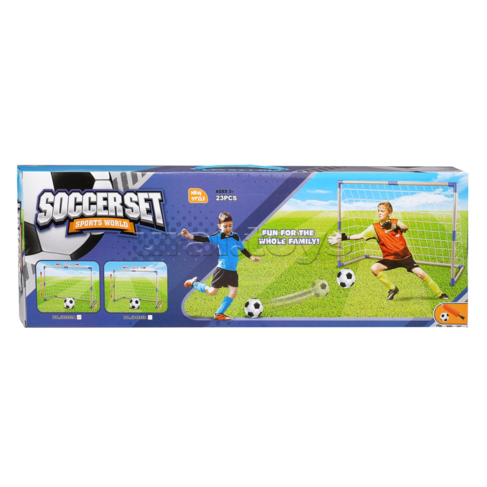 Ворота футбольные с мячом и насосом, в коробке