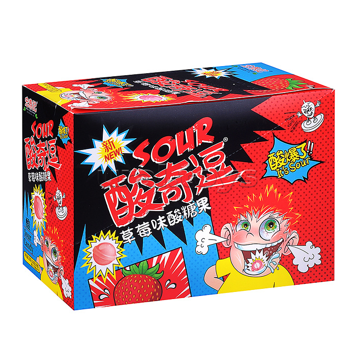 Леденцы кислые Sour Candy Mini 26 г, в пластиковом пакете с подвесом, клубника Леденцы кислые Sour Candy Mini 26 г, в пластиковом пакете с подвесом, клубника