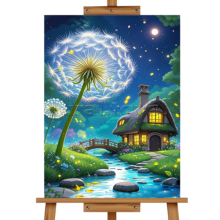 Мозаика алмазная "Сказочный домик" 20*30см