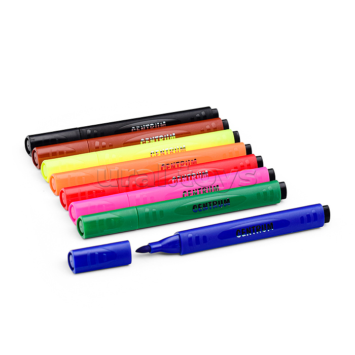 Фломастеры "Куроми" 8 цв., треугольные, в картонной упаковке с европодвесом