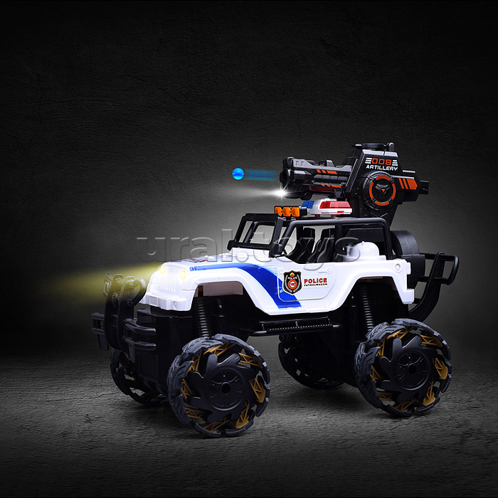 Машина "Джип. Полиция" с пушкой, р/у, 27 MHz, в коробке