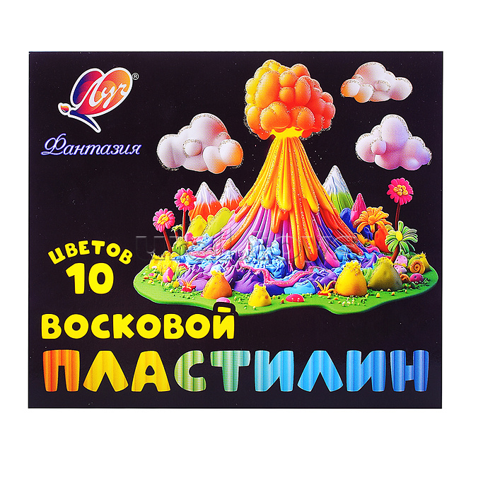 Пластилин восковой 10 цв. "Фантазия" Пластилин восковой 10 цв. "Фантазия"