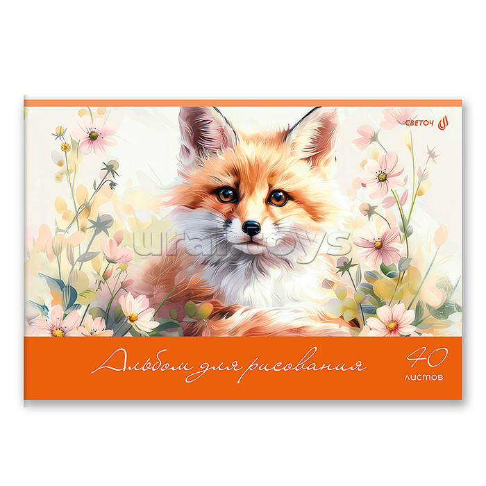 Альбом для рисования 40л. "Пушистые и пернатые" 100 г/м2 A4 на скобе . Альбом для рисования 40л. "Пушистые и пернатые" 100 г/м2 A4 на скобе .