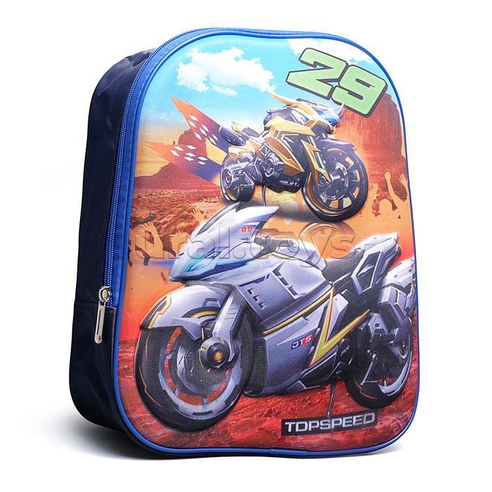 Рюкзак детский "Мото" 31.5x26x10 см, 1 отделение, ОПП-упаковка