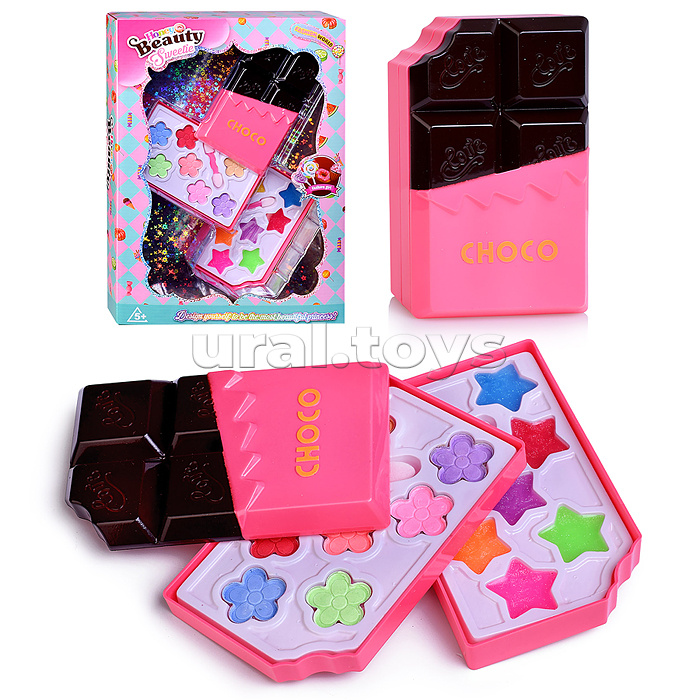 Набор детской косметики "Плитка шоколада" в коробке