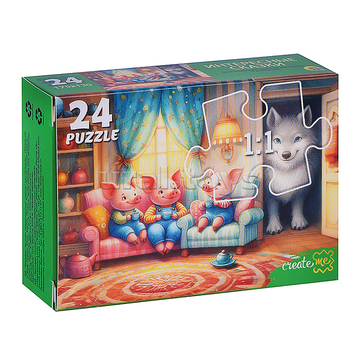 Пазлы 24 "Интересные сказки"