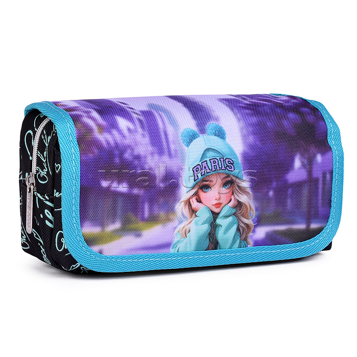 Пенал "Paris Girl" 20,5x9,5x7 см, прямоугольный для 40 предметов, отделение на молнии, наружный карман на молнии, с верхней створкой на липучке, плотный износостойкий полиэстер с водоотталкивающей пропиткой Пенал "Paris Girl" 20,5x9,5x7 см, прямоугольный для 40 предметов, отделение на молнии, наружный карман на молнии, с верхней створкой на липучке, плотный износостойкий полиэстер с водоотталкивающей пропиткой