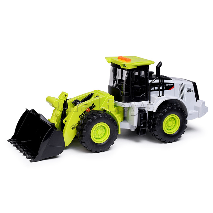 Машина "Бульдозер" (свет, звук) в коробке (зеленый)