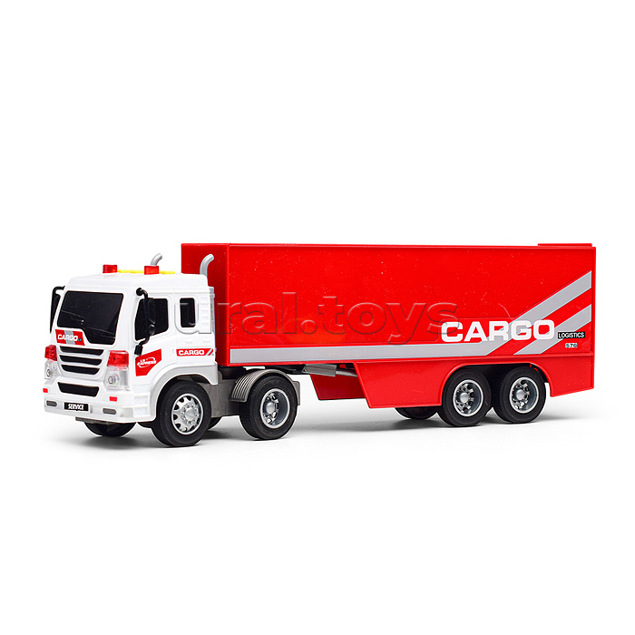 Машина "Автовоз" 4 машины 1:16 (свет, звук) на батарейках, в коробке