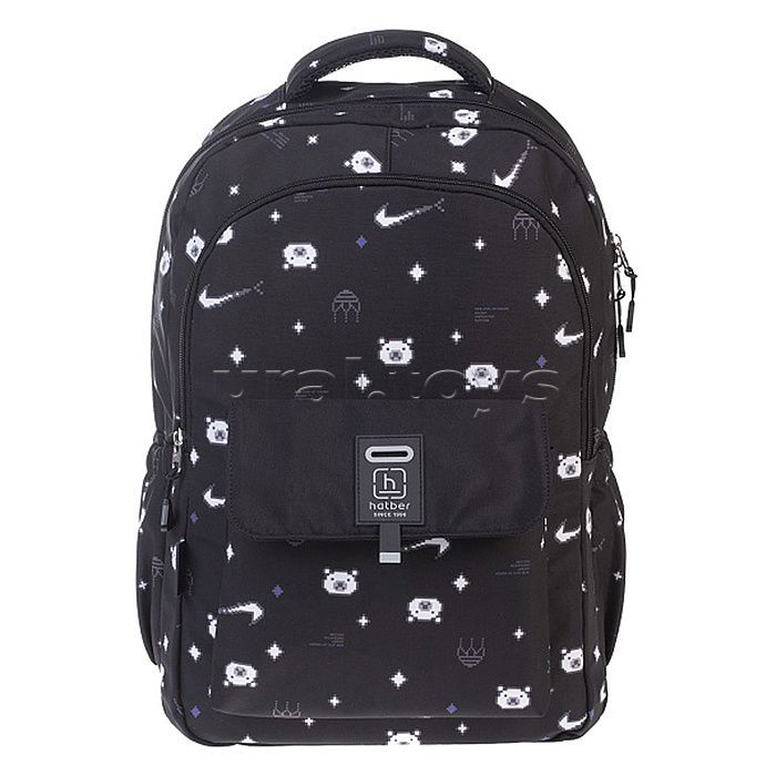 Рюкзак "Стиль. Пиксельный медведь" 46х31,5х16,5см полиэстер 2 отделения 3 кармана