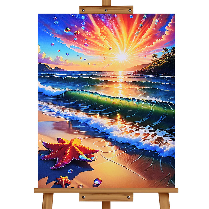 Мозаика алмазная "На побережье" 40*50см.