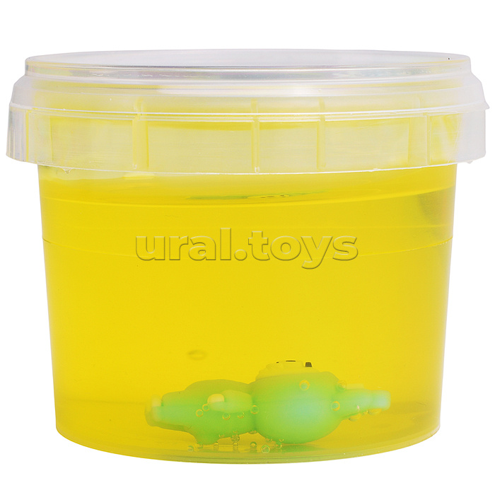 Слайм "Стекло" 90 гр Жёлтый с игрушкой