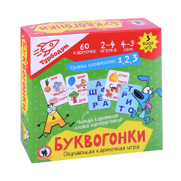 Игра карточная «Буквогонки» Турбодум Игра карточная «Буквогонки» Турбодум
