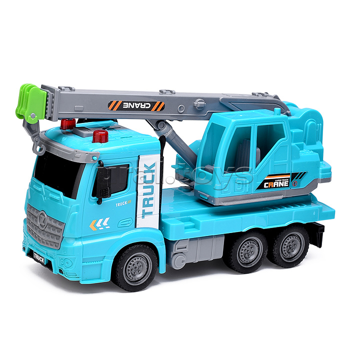 Машина "Автокран" на батарейках, в коробке