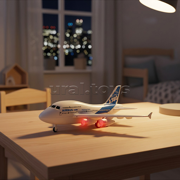 Самолет "Боинг-2" р/у, 27 MHz, свет, аккум, в коробке