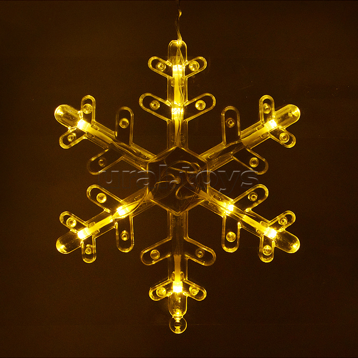 Электрогирлянда интерьерная "Звёздочки и снежинки" тёплый свет