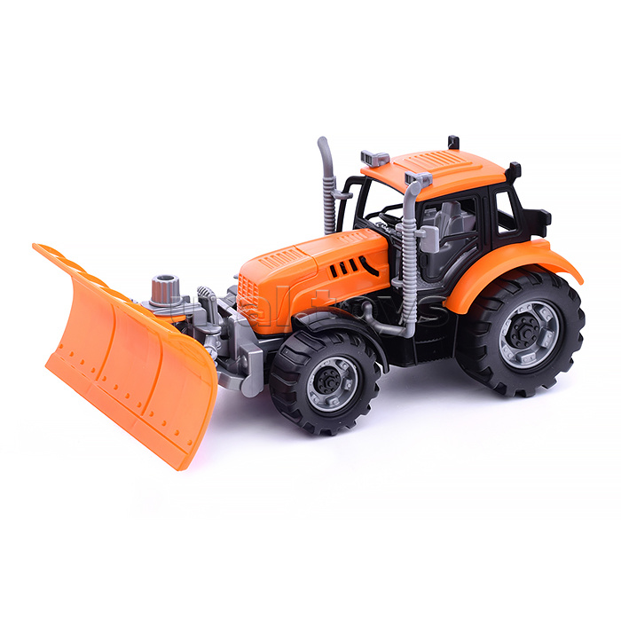 Трактор "Прогресс" с лопатой-отвалом инерционный (оранжевый) (в коробке)