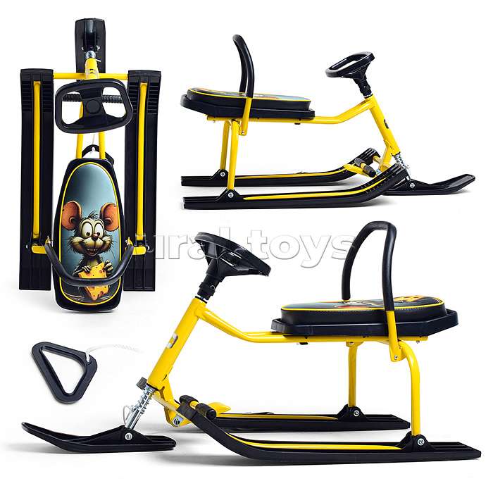 Игрушка Снегокат детский 212 "Play" разборный с высокой рамой и со спинкой (Грызун)