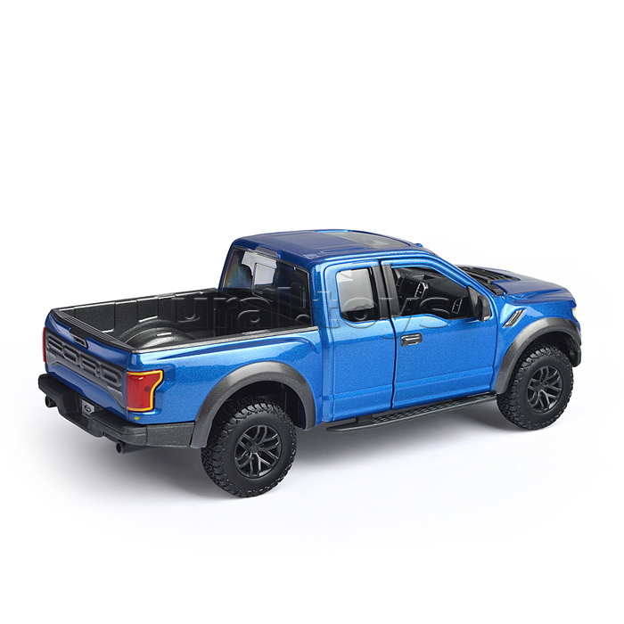 Машинка die-cast 2017 Ford F-150 Raptor, 1:24, синяя, открывающиеся двери