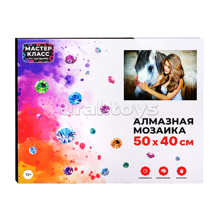 Мозаика алмазная "Девушка с лошадью" 40*50см.