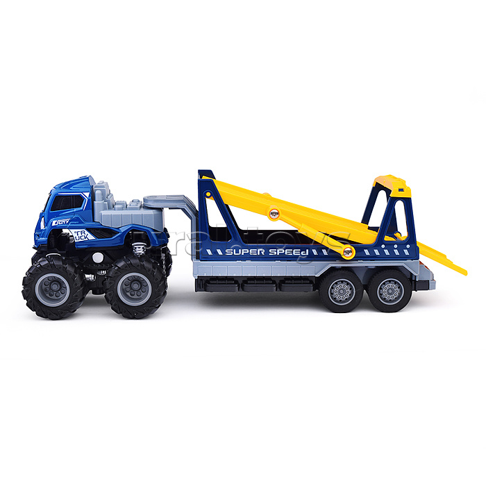 Машина "Мега прицеп два этажа" в коробке