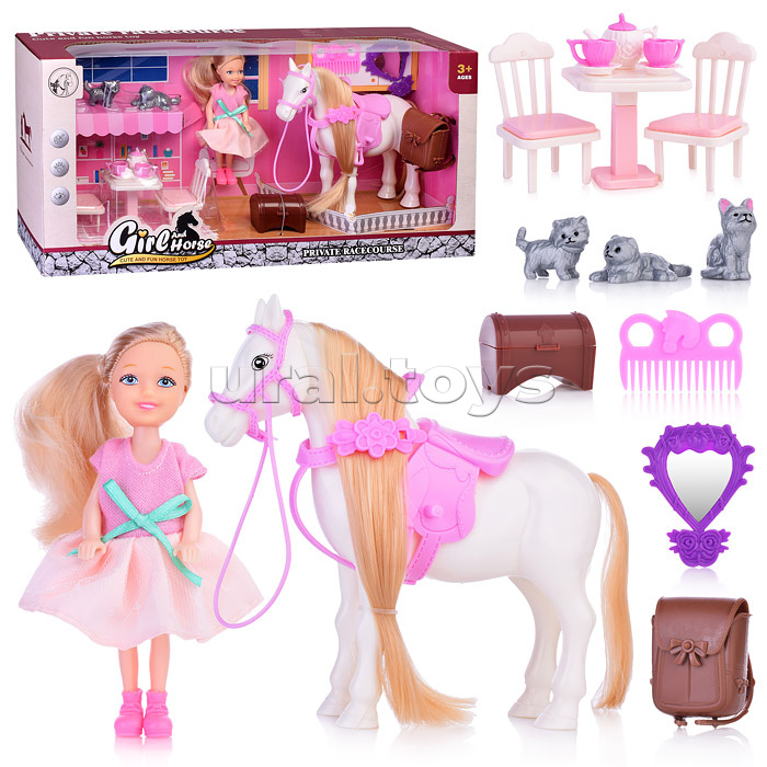 Набор с куклой и лошадкой "Мои питомцы" в коробке