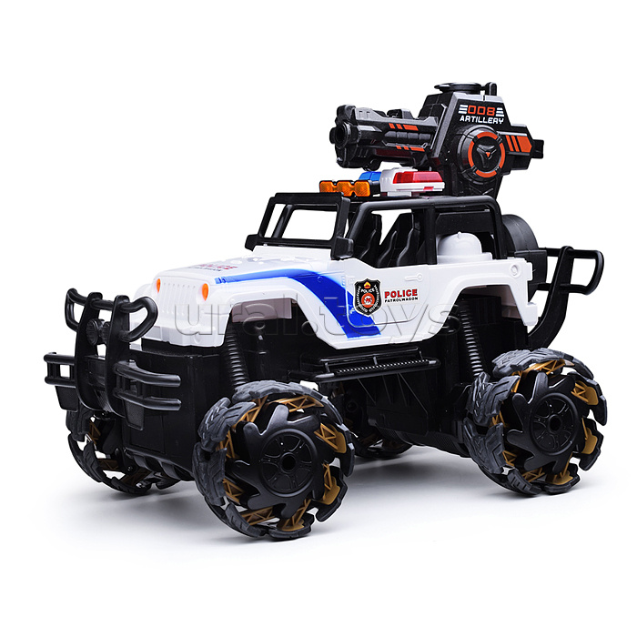 Машина "Джип. Полиция" с пушкой, р/у, 27 MHz, в коробке