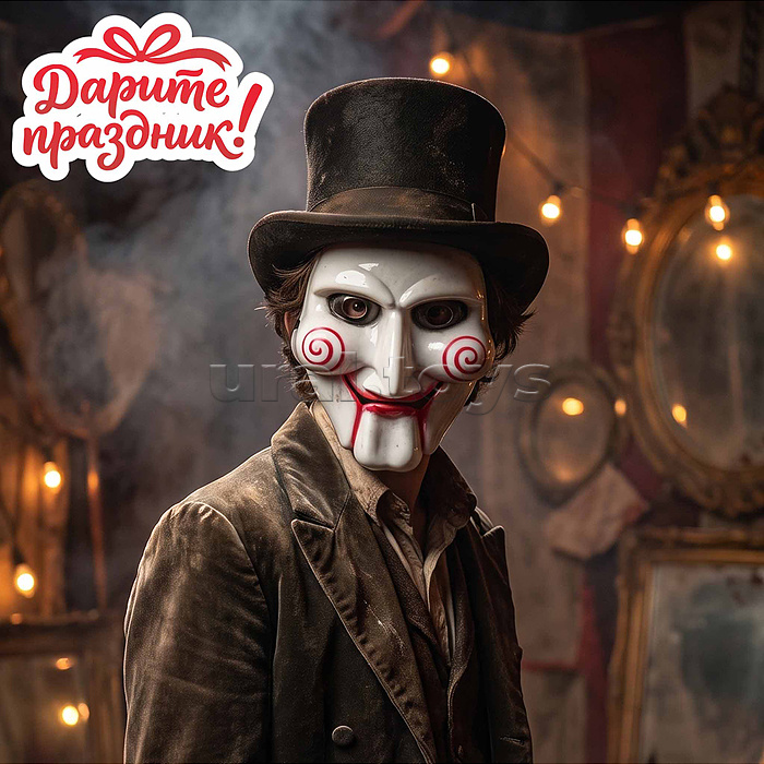 Карнавальная маска "Безумный клоун"