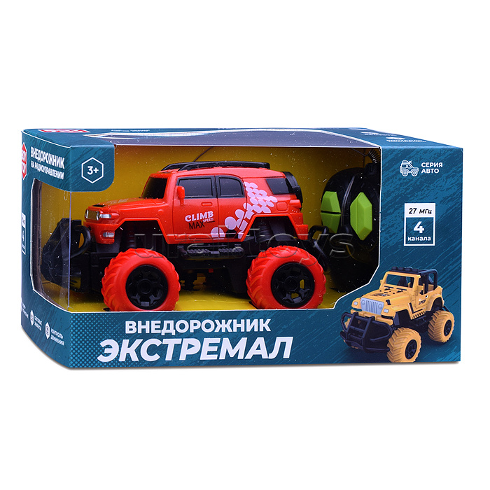 Машина "Внедорожник Экстремал" р/у, 27 MHz в коробке