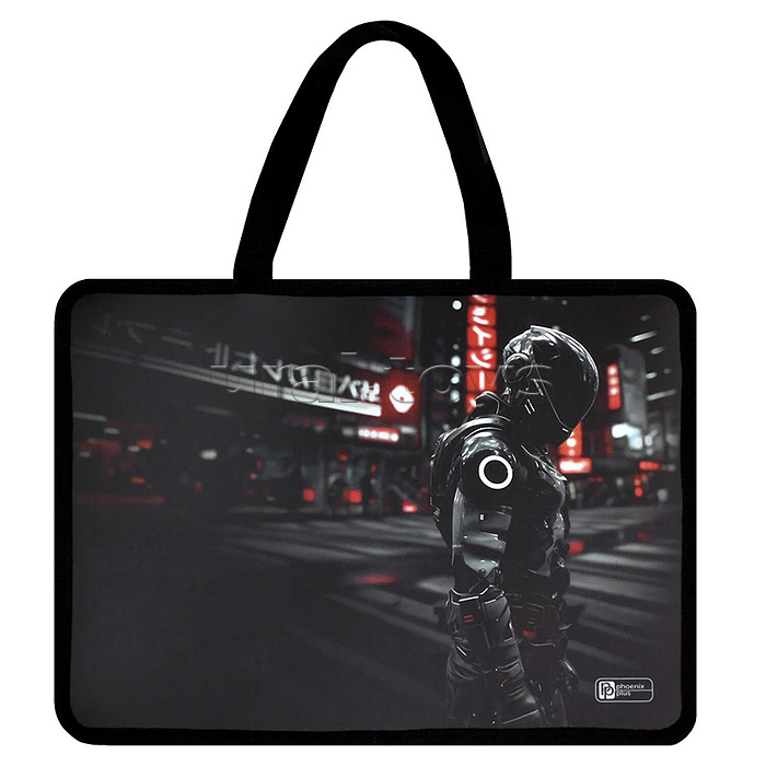 Папка для школьных тетрадей пластиковая "Гонщик в шлеме" полипропилен, формат А4, 34х25х9.5 см