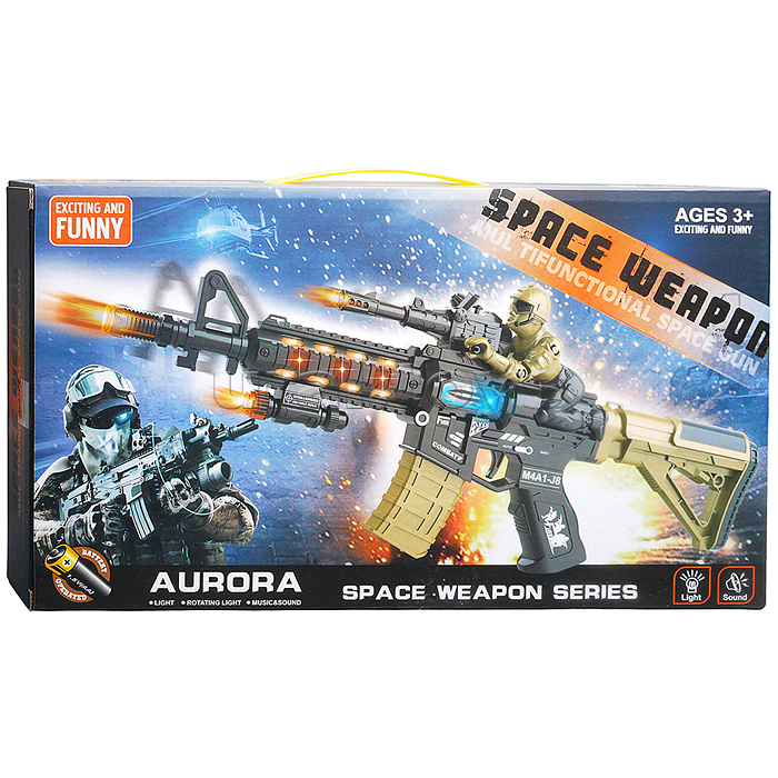 Автомат "Взрывной штурм" (свет, звук) на батарейках, в коробке